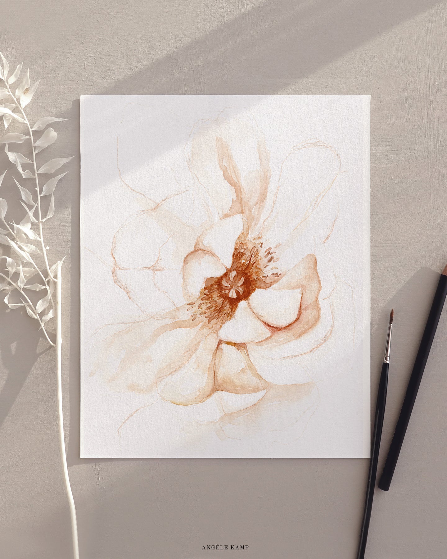 Peachy Peonies 02 Print